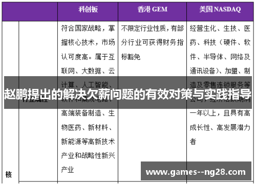 赵鹏提出的解决欠薪问题的有效对策与实践指导
